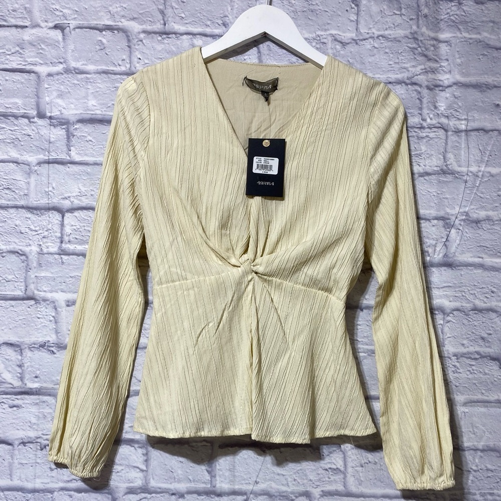 NWT 4SI3NNA top wrap long sleeves